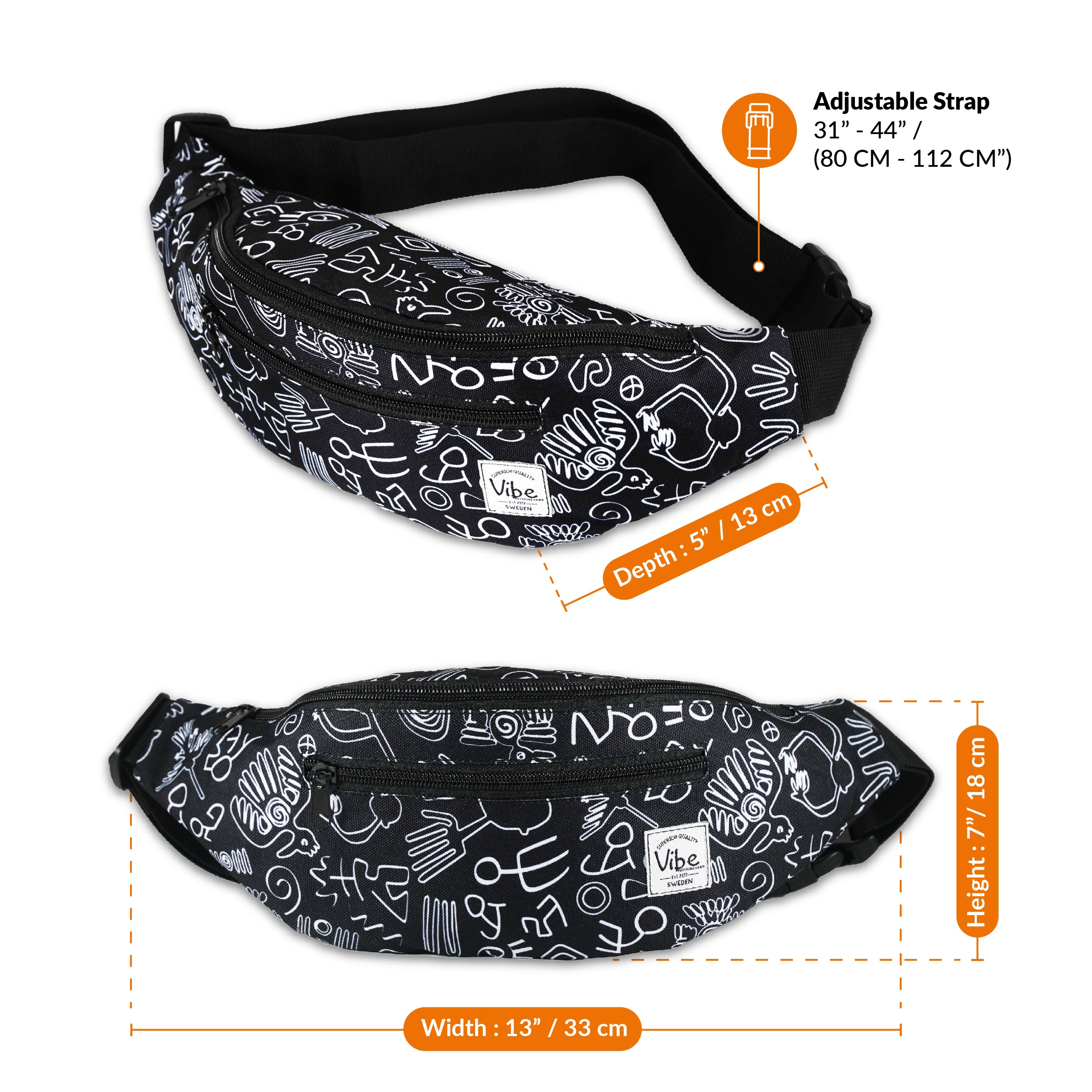 Tribal Pattern Fanny Pack (Sand) – Comfortable Culture