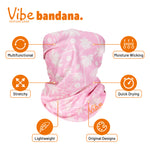 Bandana Face Mask - Pink Palm Tree Smiley