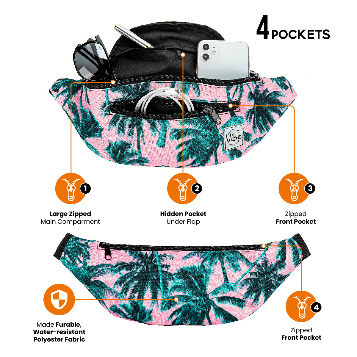 Fanny Pack  - Palm Leaves