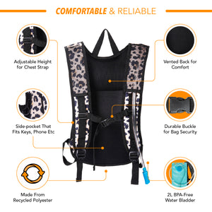 Hydration Backpack - Leopard